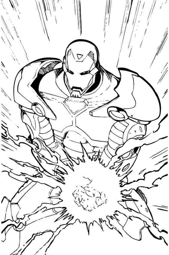 Iron Man en pleine action dans son armure emblématique