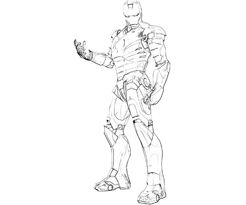 Iron Man en pleine action au milieu d'un décor futuriste