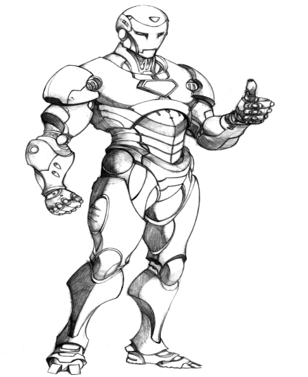 Iron Man en pleine action dans son armure emblématique