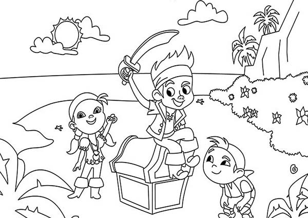 Jake et ses amis pirates explorent le pays imaginaire