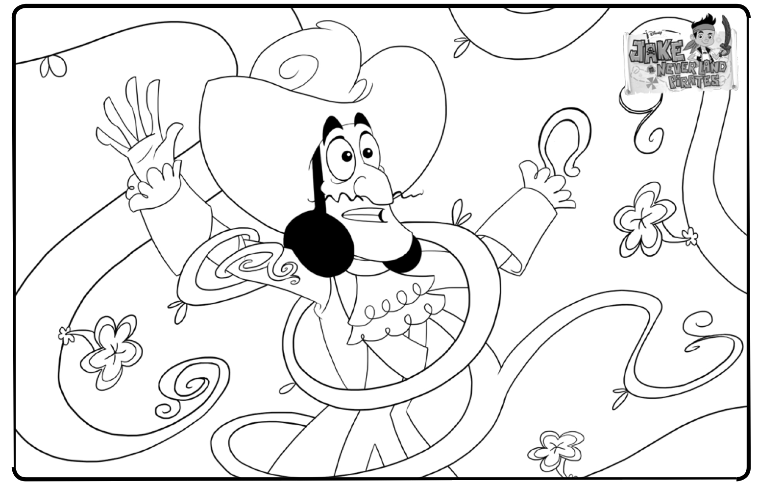 Jake et ses amis pirates naviguant sur les eaux du pays imaginaire