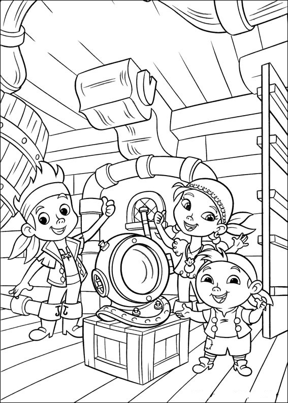 Jake et ses amis pirates explorent le pays imaginaire