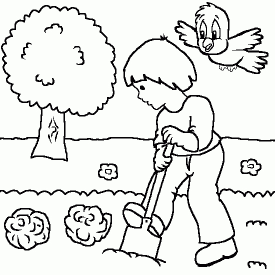 Scène de jardin animée avec fleurs et animaux Scène de jardin animée avec fleurs et animaux
