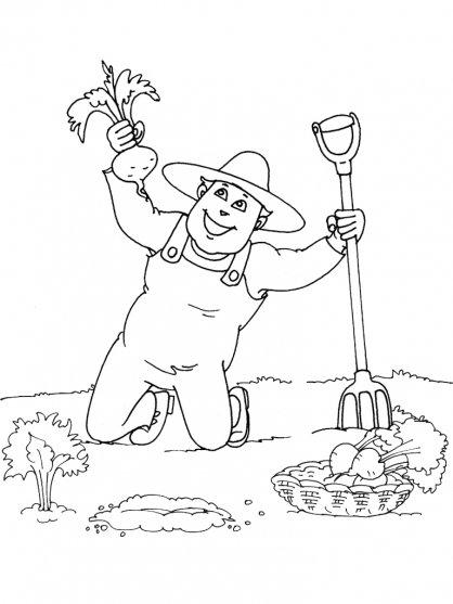 Coloriage d'un jardin avec des fleurs et un papillon
