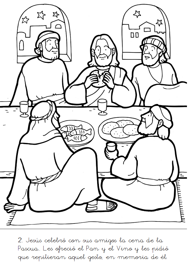 Coloriage de Jésus enseignant entouré d'enfants dans un paysage paisible