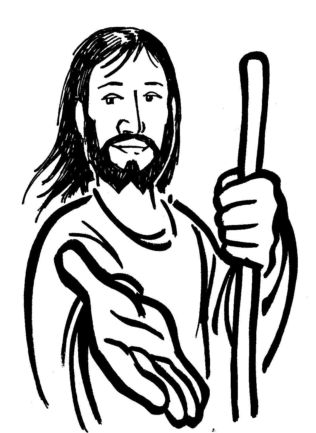 Coloriage de Jésus prêchant entouré de ses disciples
