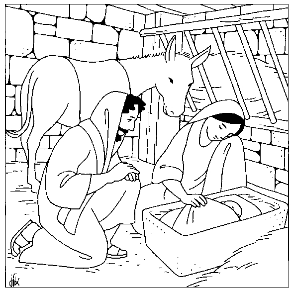 Coloriage de Jésus prêchant entouré de ses disciples