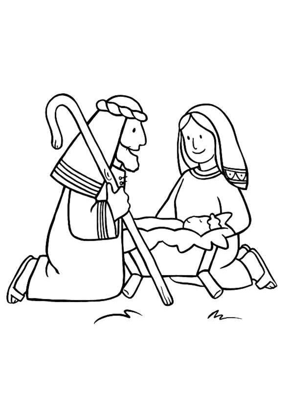 Coloriage de Jésus portant une croix sur un fond naturel