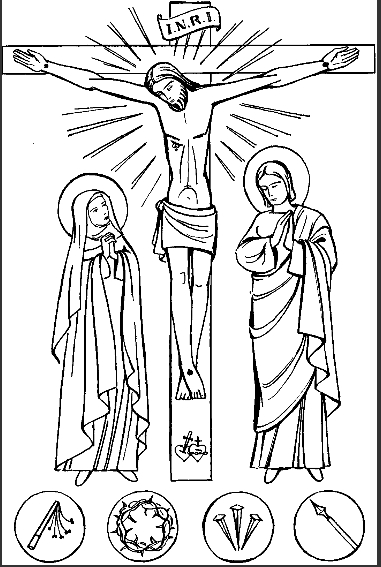 Coloriage de Jésus entouré d'enfants dans un cadre naturel