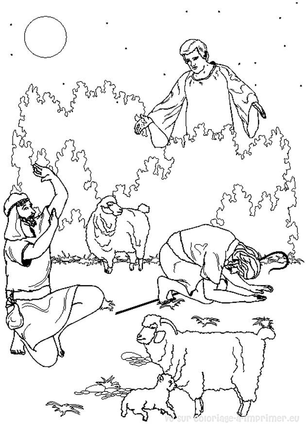 Coloriage de Jésus enseignant avec des enfants dans un jardin