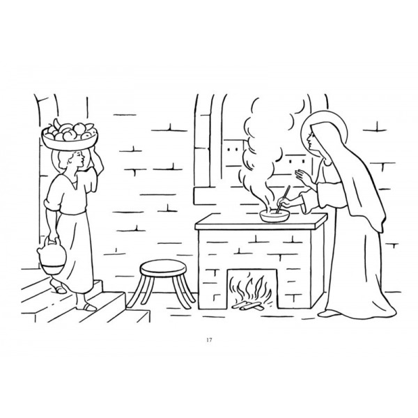 Coloriage de Jésus prêchant avec des enfants