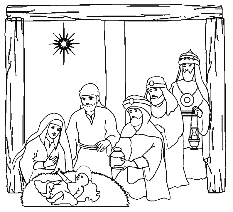 Coloriage de Jésus enseignant entouré d'enfants