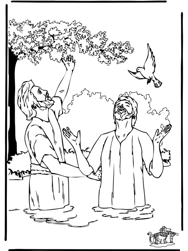 Coloriage de Jésus prêchant au milieu de la nature