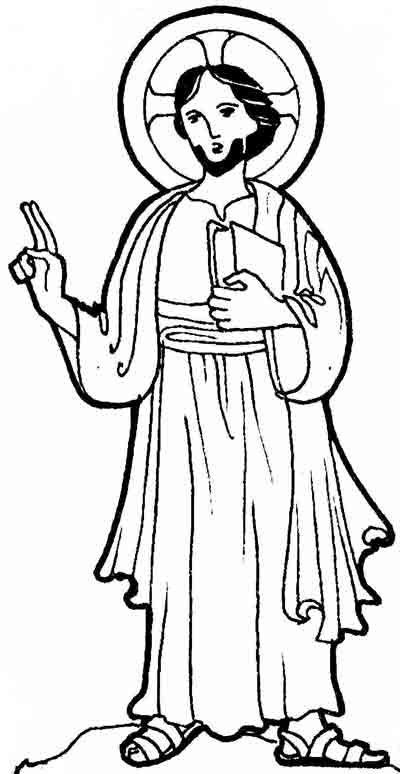 Coloriage de Jésus enseignant avec des enfants autour de lui