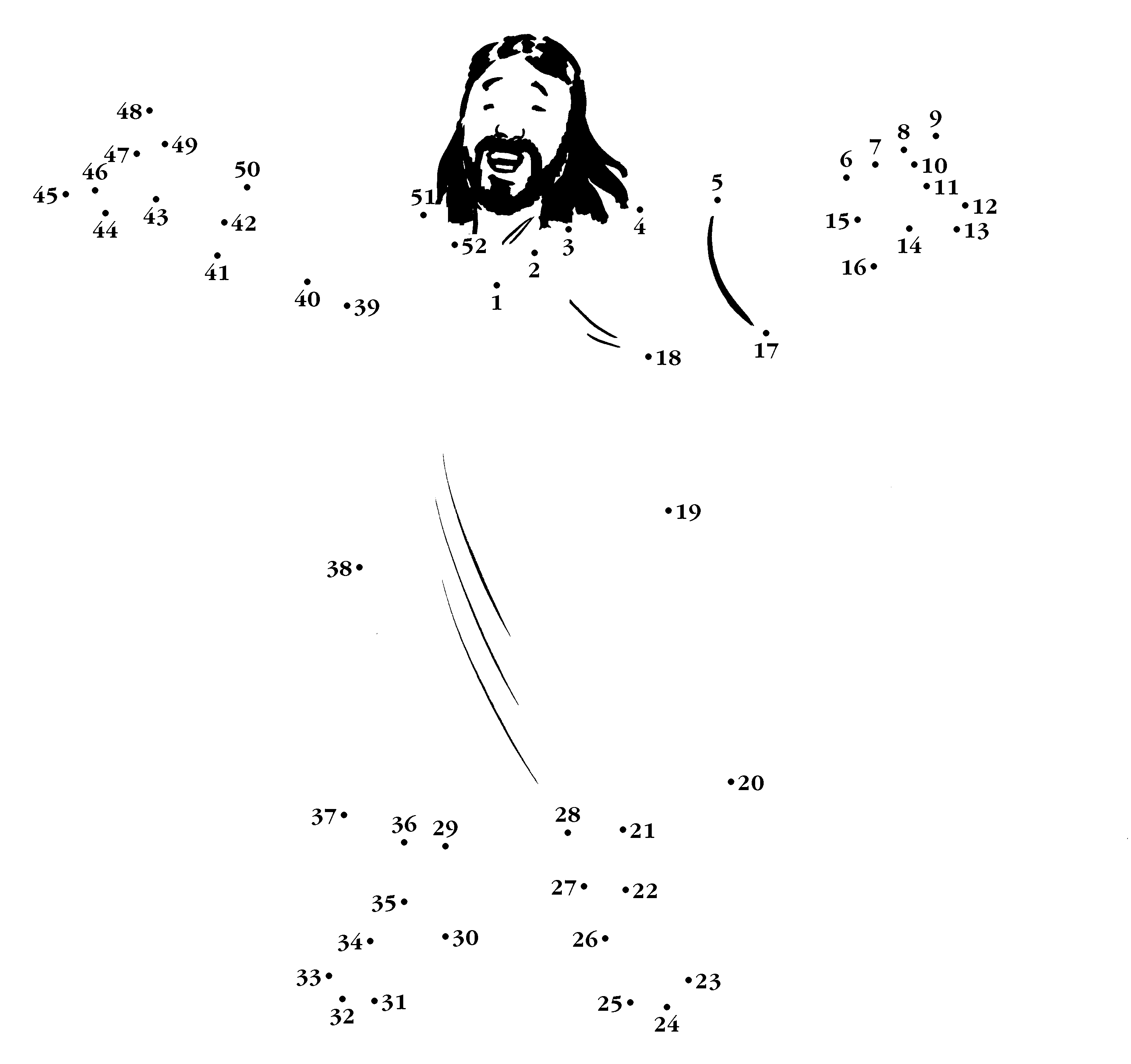 Coloriage de Jésus prêchant au milieu de la foule