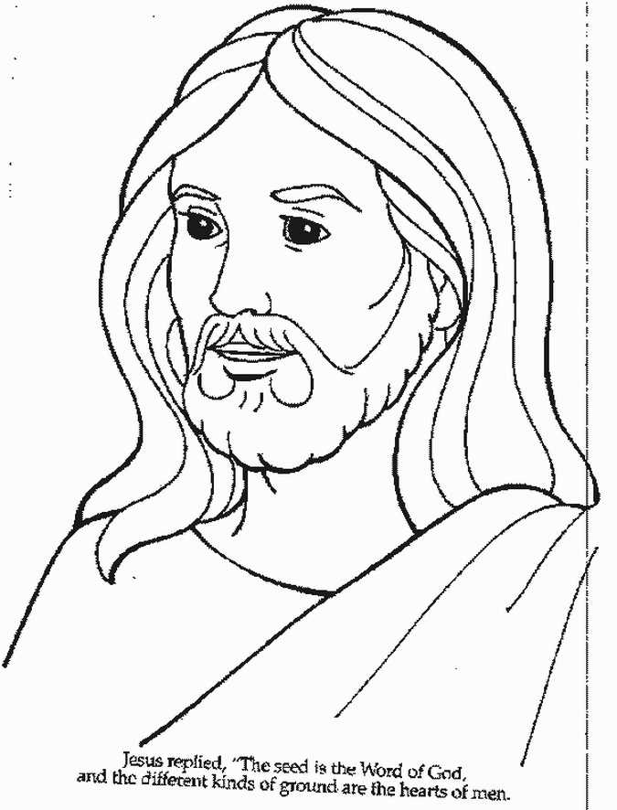 Coloriage de Jésus entouré d'enfants dans un décor simple