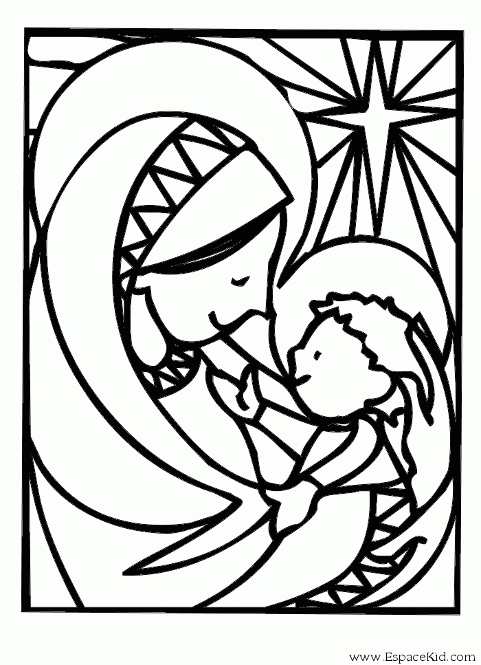Coloriage de Jésus entouré d'enfants dans un paysage serein