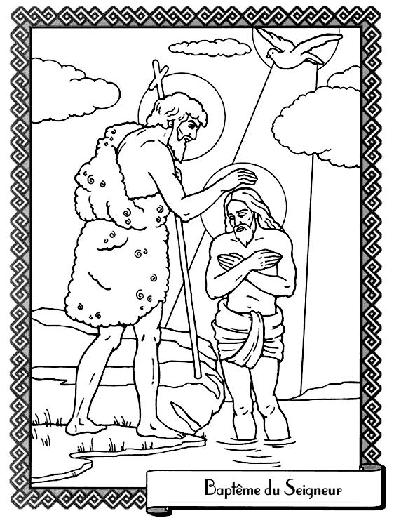 Coloriage de Jésus prêchant entouré de fidèles