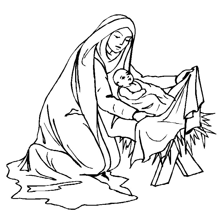 Coloriage de Jésus prêchant entouré de fidèles