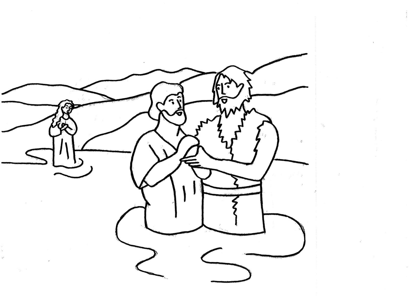 Coloriage de Jésus prêchant au bord d'un lac
