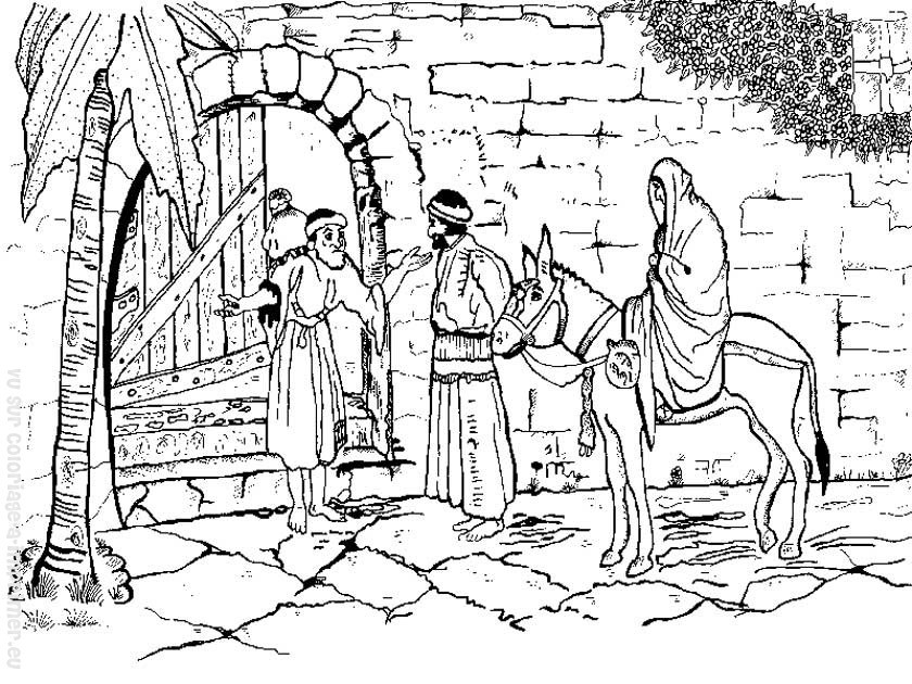 Coloriage de Jésus prêchant devant une foule attentive