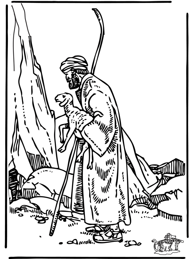 Coloriage de Jésus prêchant entouré de fidèles