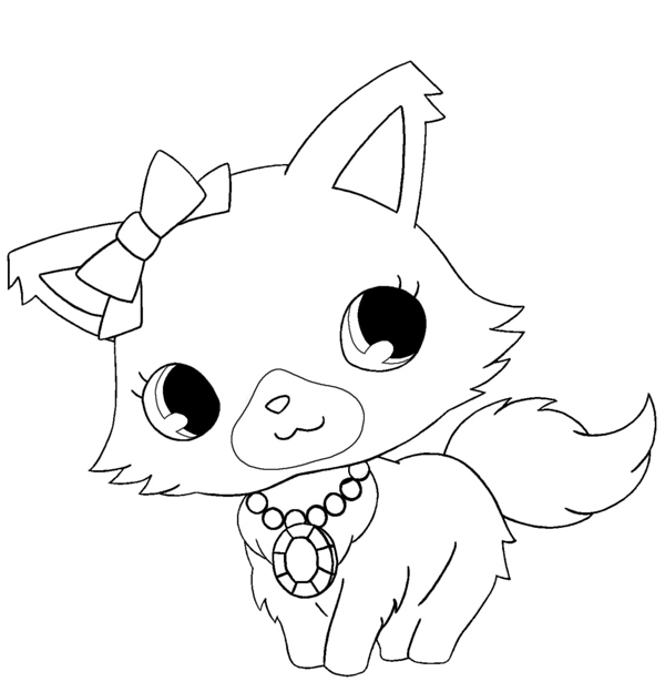 Coloriage d'un joyeux animal de compagnie entouré de fleurs
