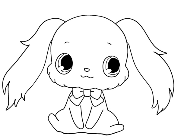Coloriage d'un joyeux petit animal et de son environnement coloré