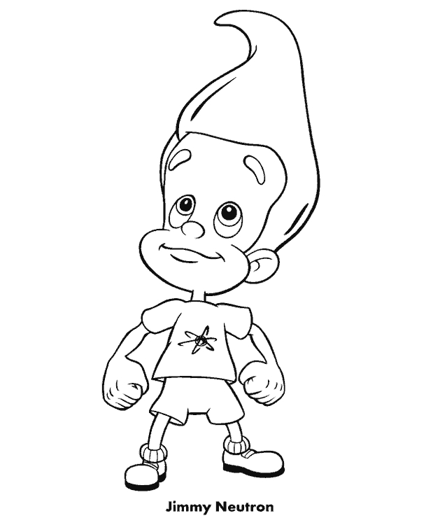 Jimmy Neutron en pleine réflexion devant son laboratoire