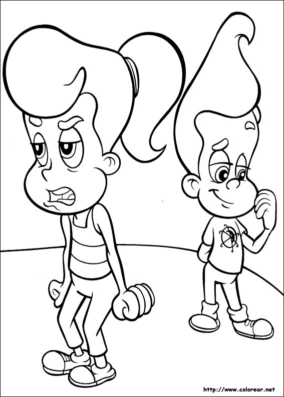 Jimmy Neutron en pleine réflexion avec son robot
