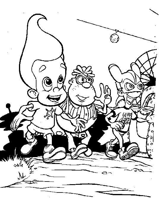 Jimmy Neutron en pleine invention dans son laboratoire