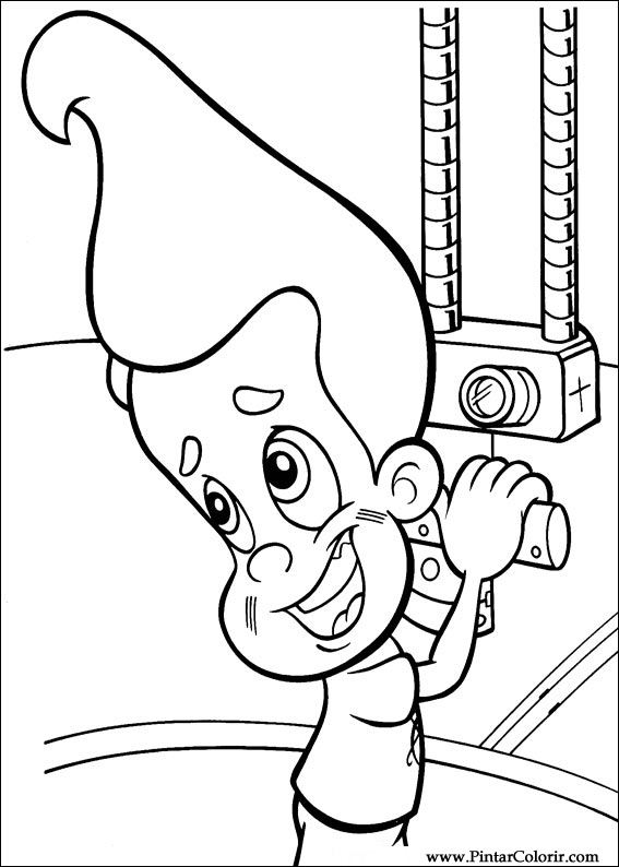 Jimmy Neutron en pleine réflexion scientifique dans son laboratoire