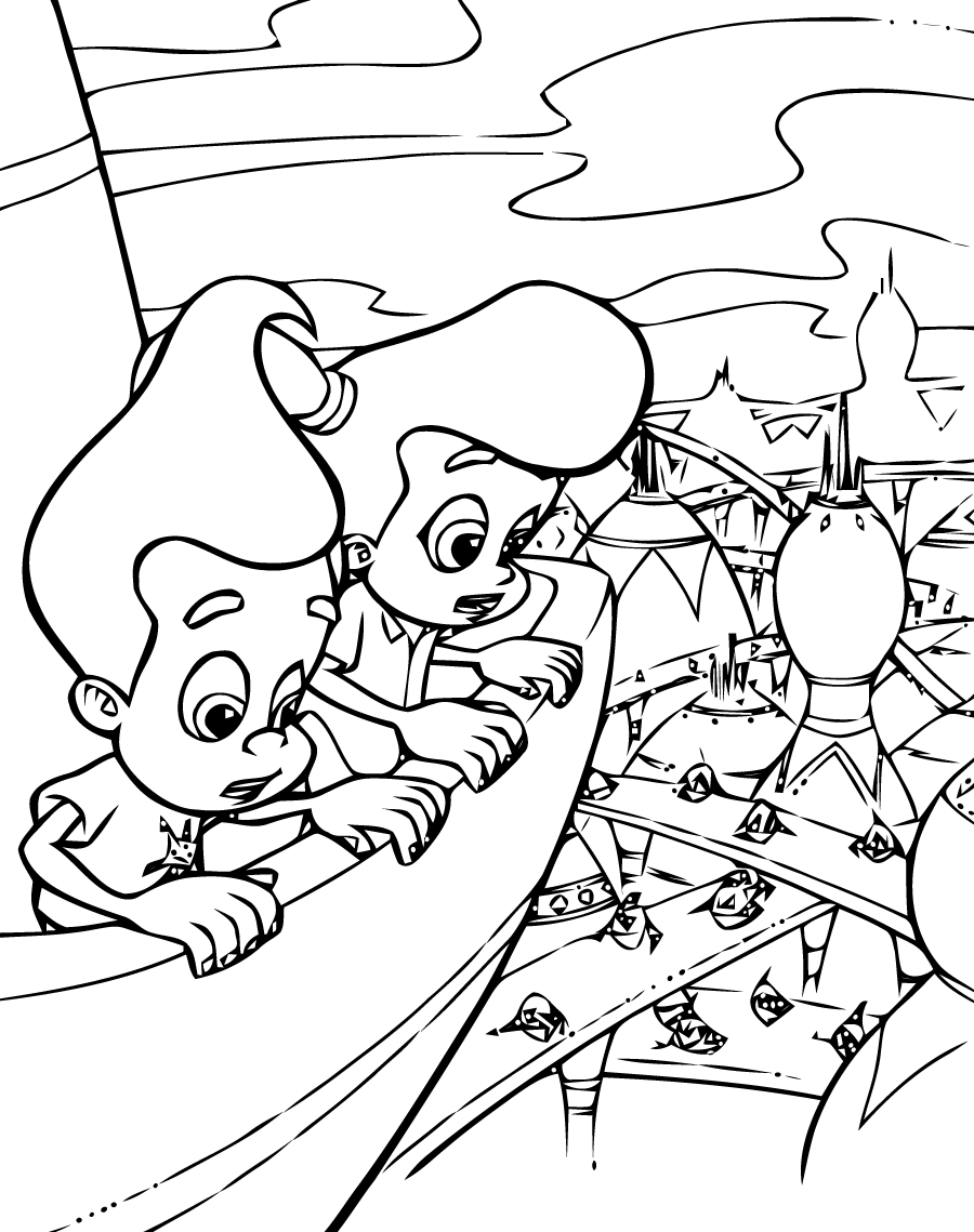 Jimmy Neutron en pleine réflexion scientifique dans son laboratoire