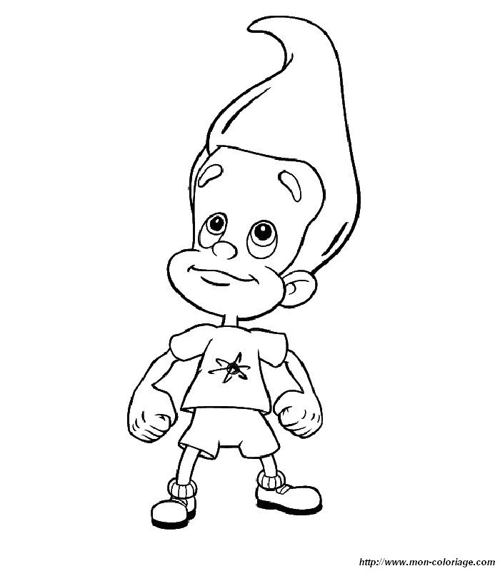 Jimmy Neutron en pleine réflexion avec ses inventions