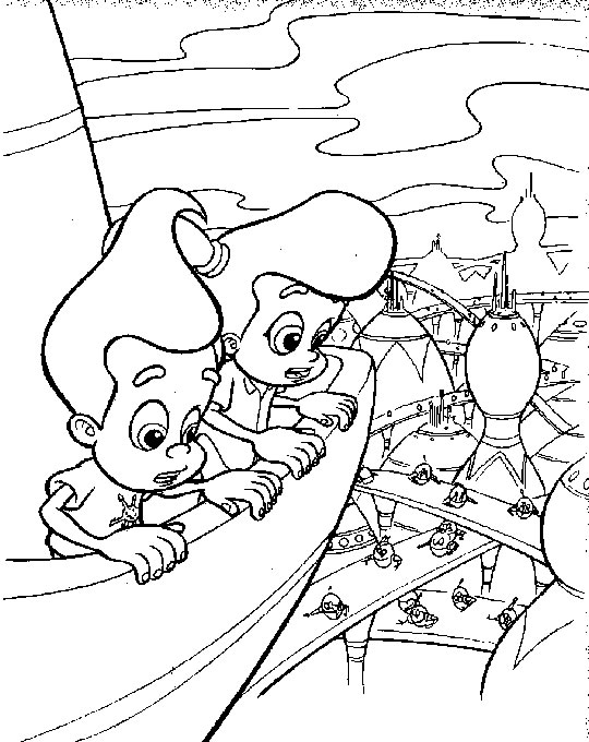 Jimmy Neutron en pleine réflexion dans son laboratoire