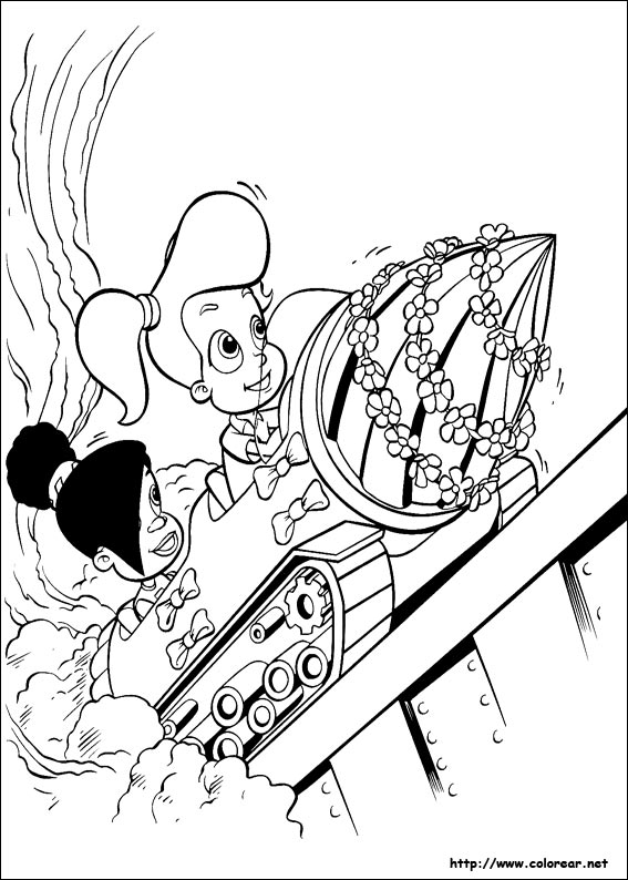 Jimmy Neutron réfléchissant à une invention avec son robot