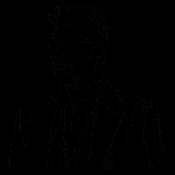 Coloriage de Johnny Hallyday en pleine performance musicale Coloriage de Johnny Hallyday en pleine performance musicale