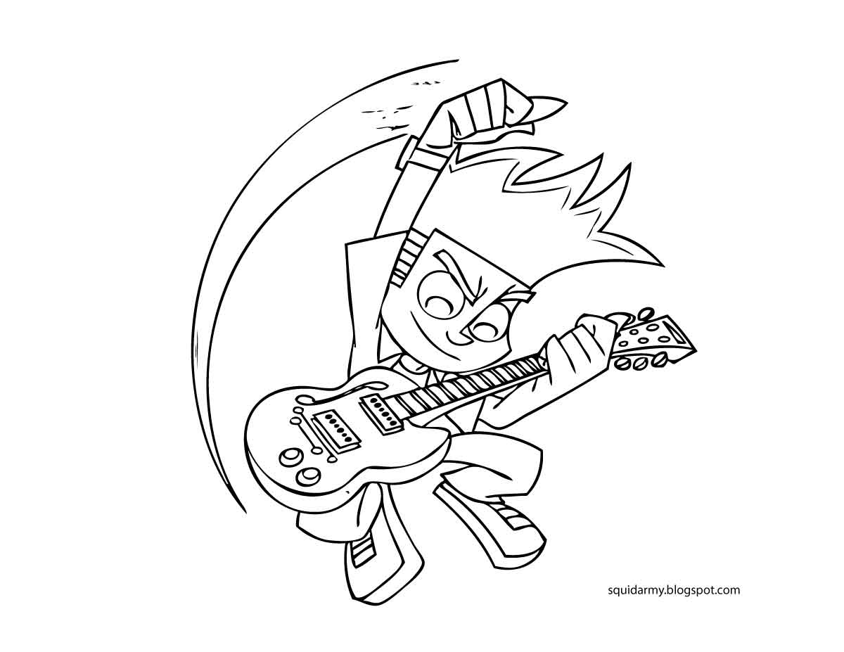 Johnny Test en pleine aventure avec son chien dans un décor animé