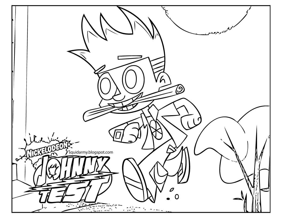 Johnny Test en pleine aventure avec son chien dans un décor animé