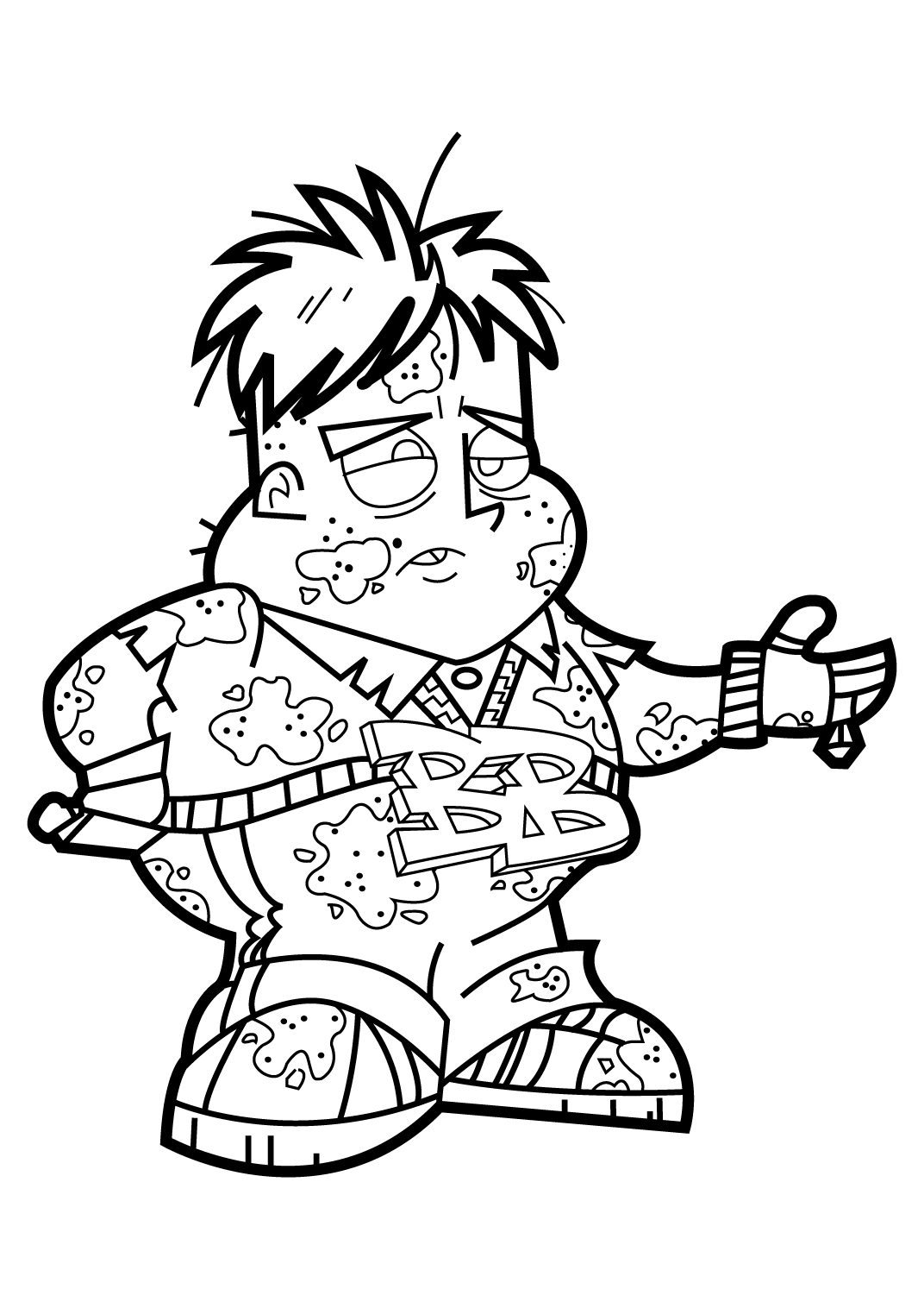 Johnny Test en pleine aventure avec son chien sur un fond dynamique
