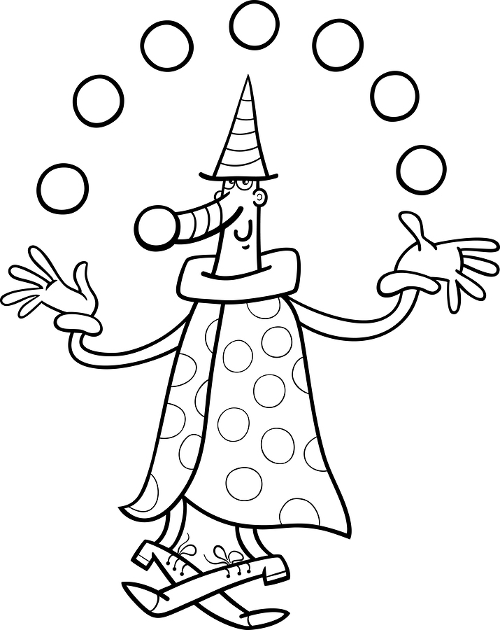 Jongleur en pleine performance sous un chapiteau