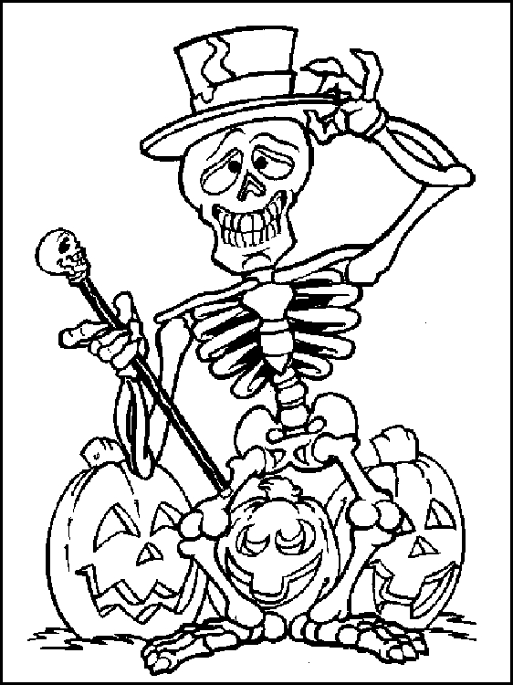 Coloriage représentant une scène traditionnelle du Jour des Morts