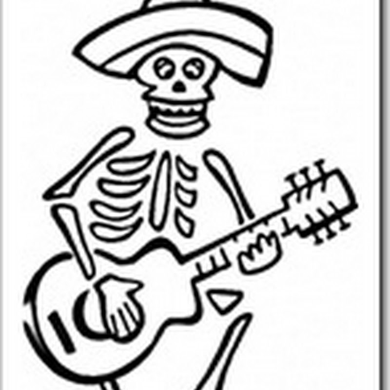Coloriage d'une célébration du Jour des Morts avec des motifs traditionnels