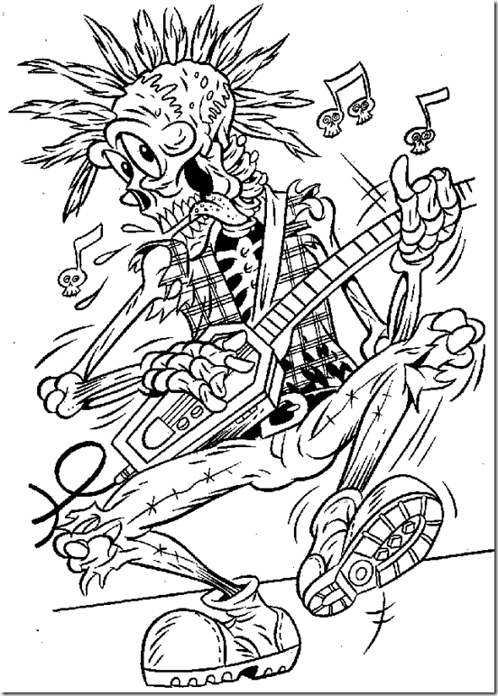 Coloriage représentant des crânes ornés pour le Jour des Morts