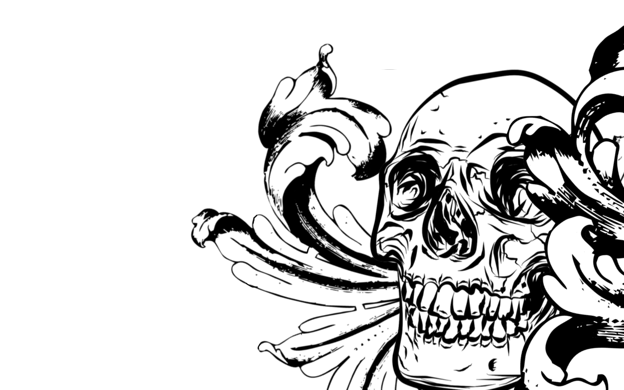 Coloriage du jour des morts avec des crânes décorés et des éléments festifs