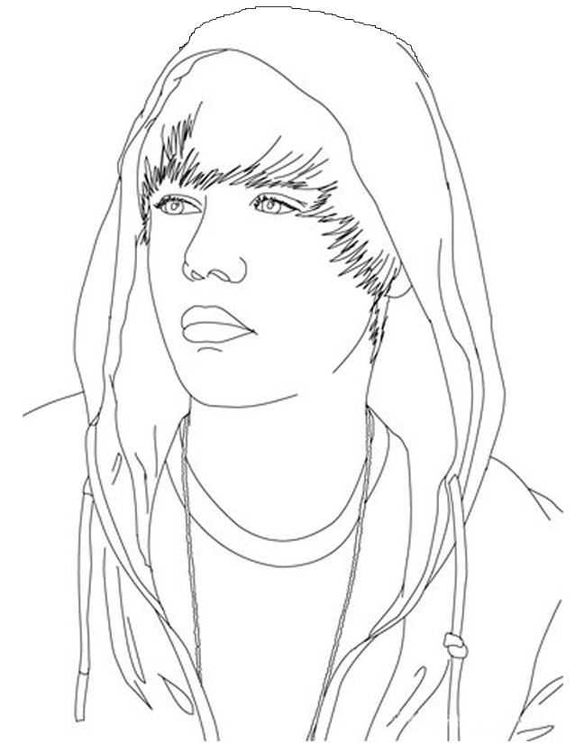 Coloriage de Justin Bieber en pleine performance sur scène