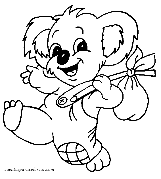 Koala se reposant paisiblement sur une branche d'arbre
