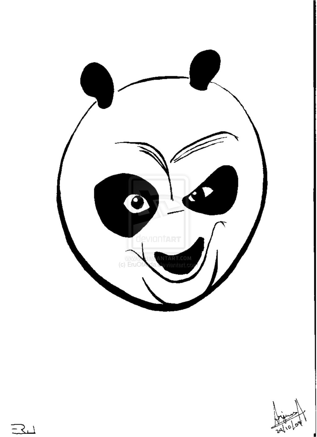 Kung Fu Panda en pleine action dans un décor de montagne