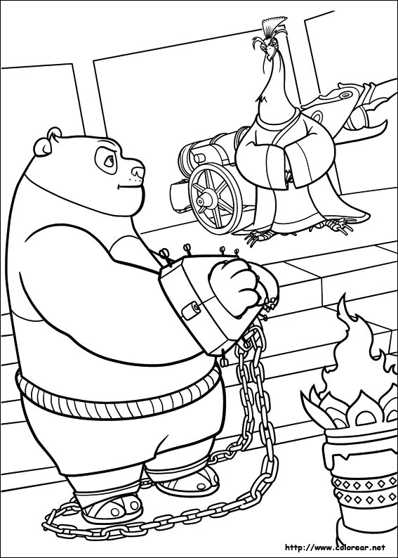 Kung Fu Panda en pleine action dans un décor naturel