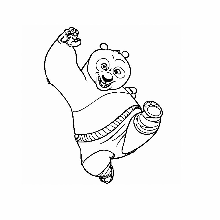 Po et ses amis en pleine action dans un décor de Kung Fu Panda